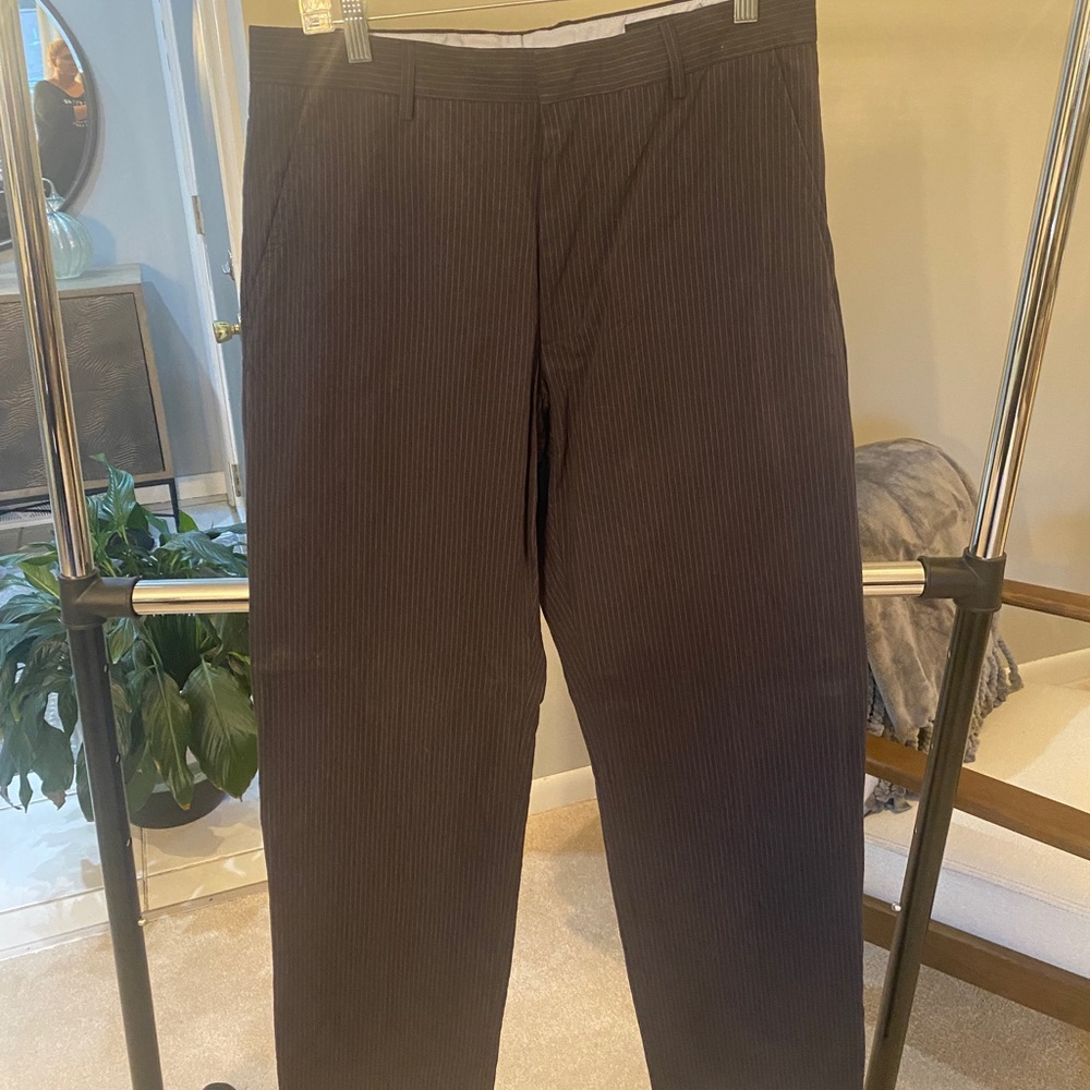 Banana Rebublic Mens Navy Stripe Chino